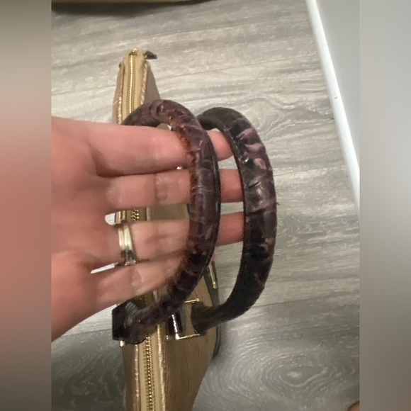 Brahmin Duxbury Satchel Medium Caramel Mocha & Brown Croc Embossed Leather - Picture 16 of 16